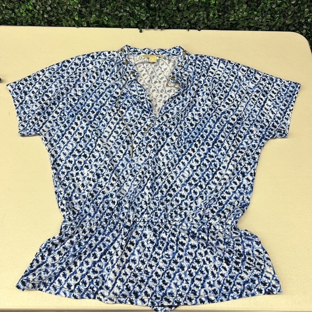 Michael Kors Medium Blue Tunic Blouse